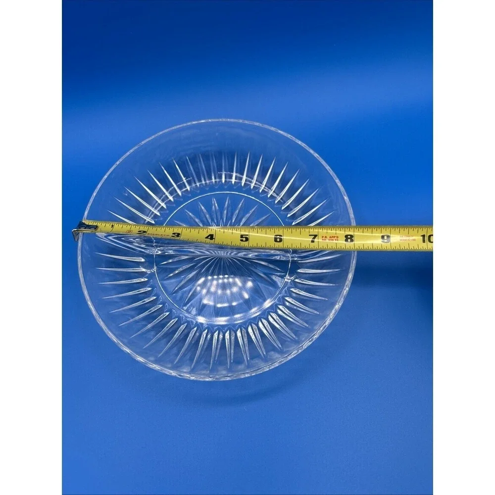 Princess House Royal Highlight Divided Relish Dish Clear Glass Starburst Serving